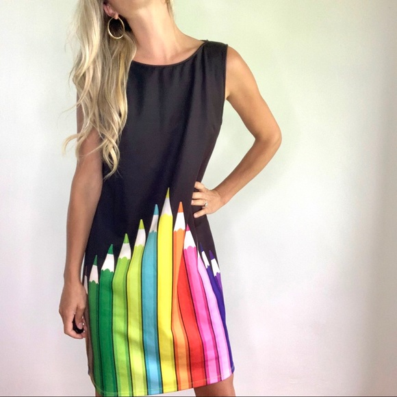 colored pencil dress